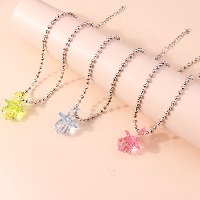 Fashion Transparent Candy Color Bead Big Baby Pop Pendant Necklace display picture 4