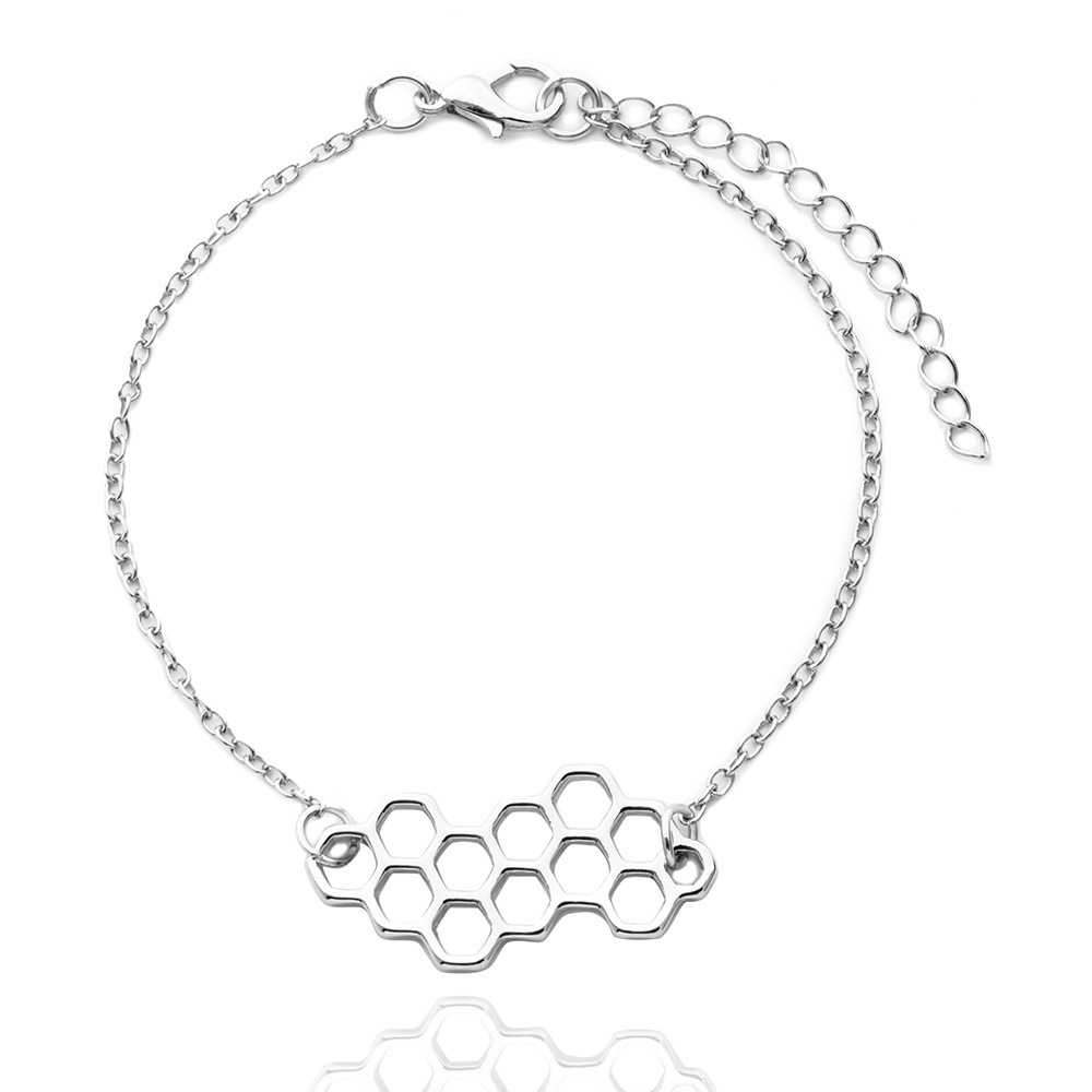 Fashion Simple Creative Honeycomb Geometric Women's Alloy Bracelet display picture 1