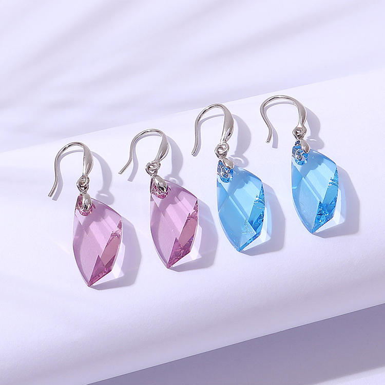 Fashion Asymmetrical Dress Copper Crystal Earrings display picture 1