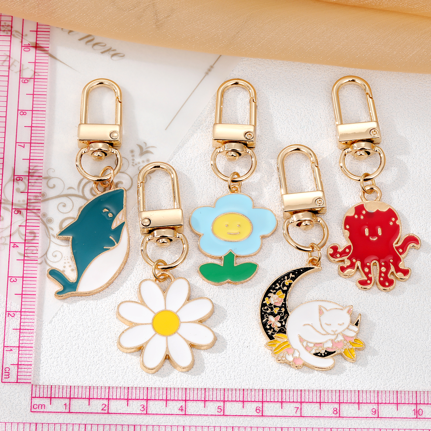 Cartoon Style Animal Flower Alloy Dripping Oil Alloy Keychain display picture 5