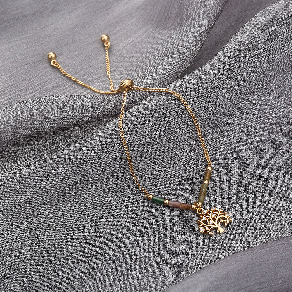 Simple Style Tree Copper Bracelets Pearl Zircon Copper Bracelets display picture 5