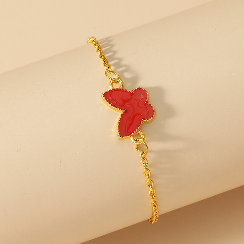 Fashion Heart Shape Butterfly Alloy Bracelets display picture 6
