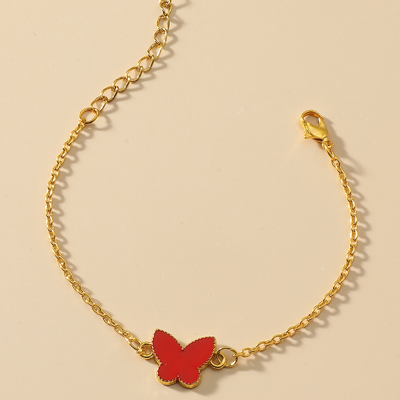 Fashion Heart Shape Butterfly Alloy Bracelets display picture 5
