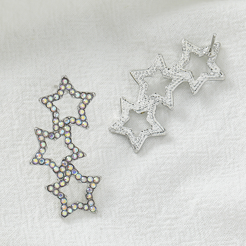 Moda Estrella Aleación Embutido Diamante De Imitación Pendientes De Gota display picture 6