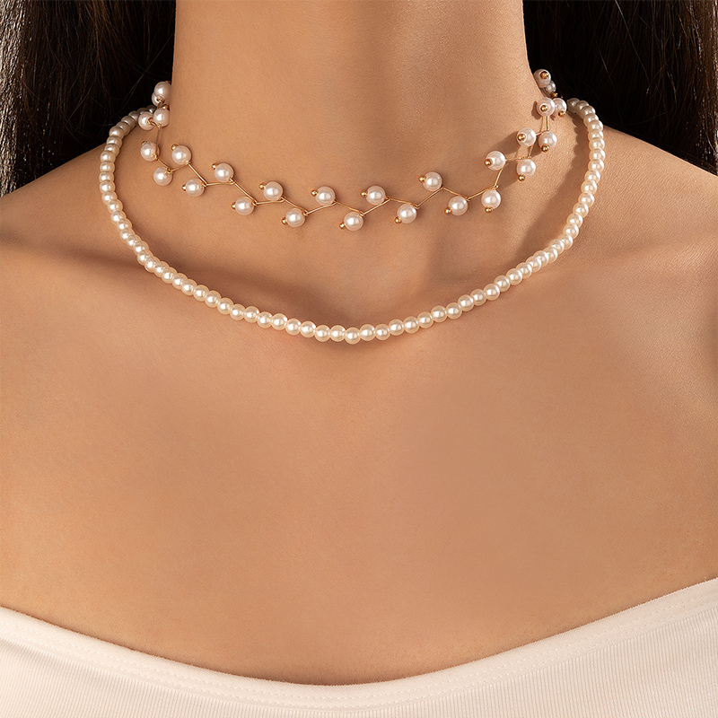 Mode Geometrisch Perlen Legierung Keine Intarsien Halsband display picture 1
