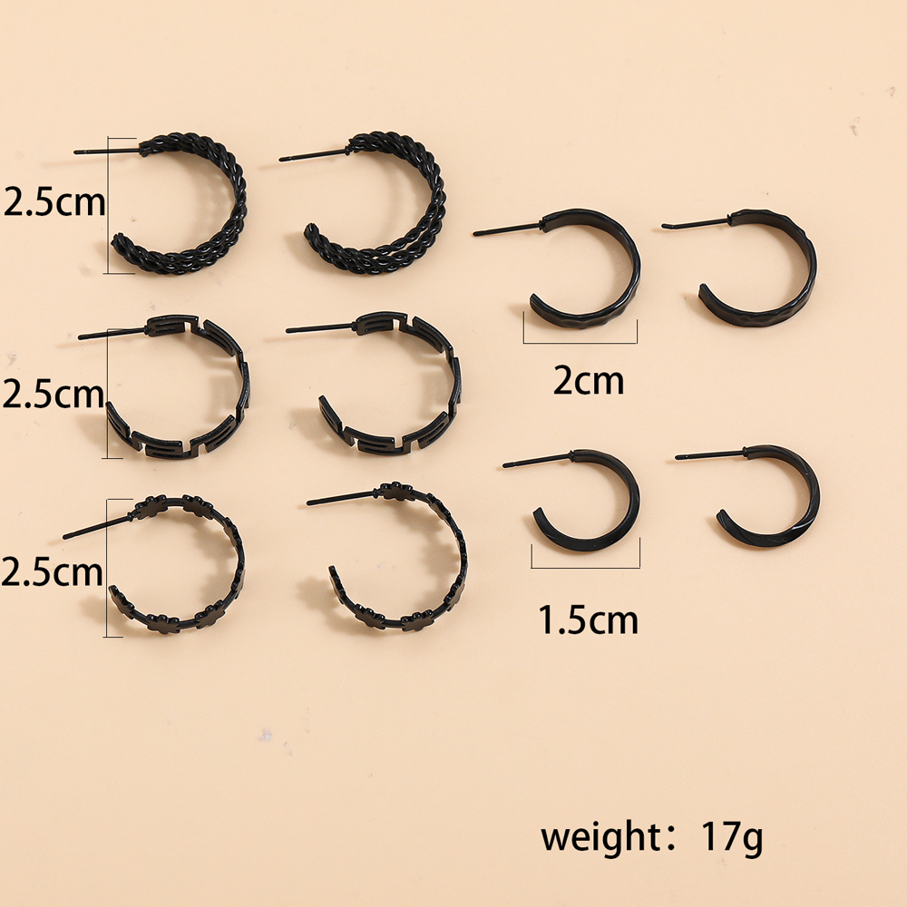 Simple Style C Shape Alloy Earrings display picture 1