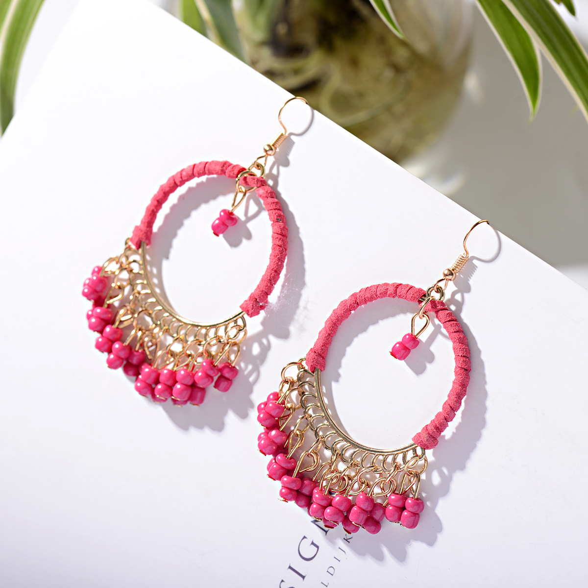 Bohemian Tassel Alloy Plating No Inlaid Earrings display picture 6