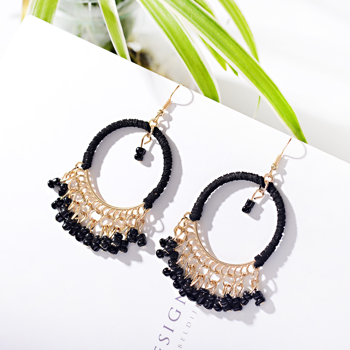 Bohemian Tassel Alloy Plating No Inlaid Earrings display picture 7