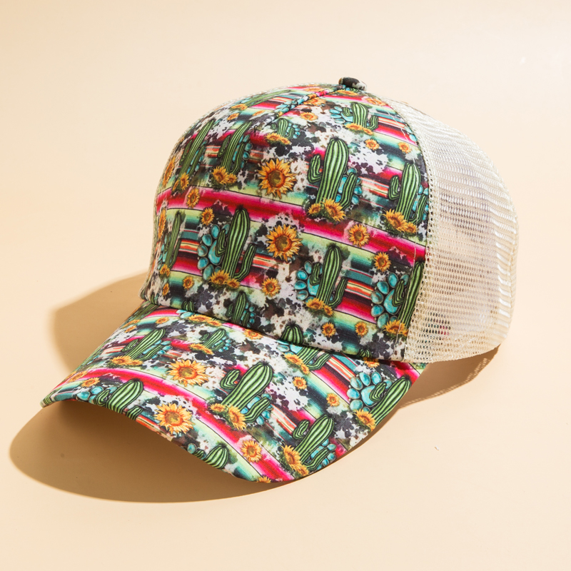 Women's Fashion Colorful Painted Curved Eaves Baseball Cap display picture 3