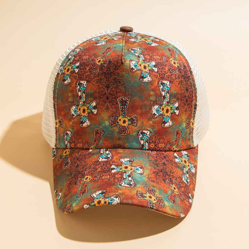 Women's Fashion Colorful Painted Curved Eaves Baseball Cap display picture 8