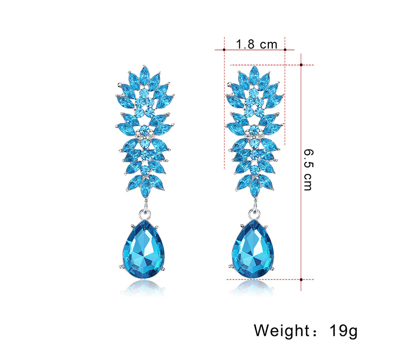 Glam Geometric Alloy Inlay Crystal Drop Earrings display picture 2