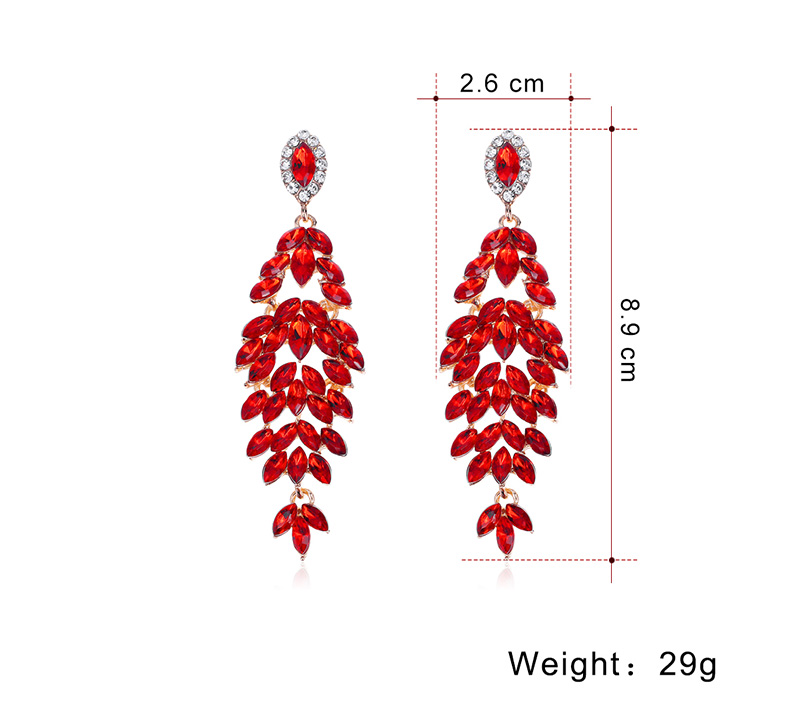 Luxurious Eye Alloy Inlay Crystal Drop Earrings display picture 2