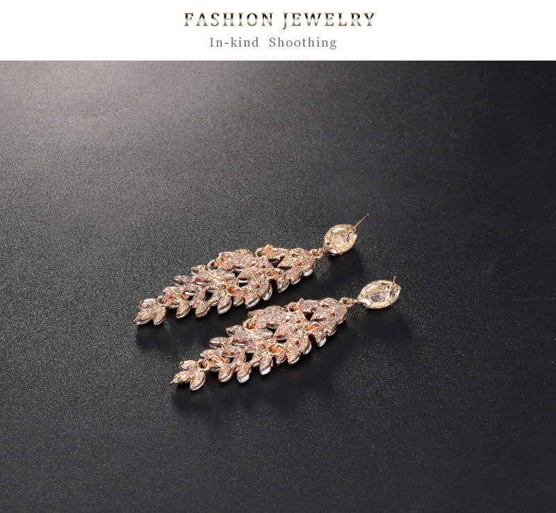 Luxurious Eye Alloy Inlay Crystal Drop Earrings display picture 4