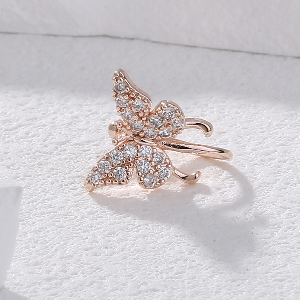 Fashion Butterfly Copper Plating Zircon Nose Ring display picture 8