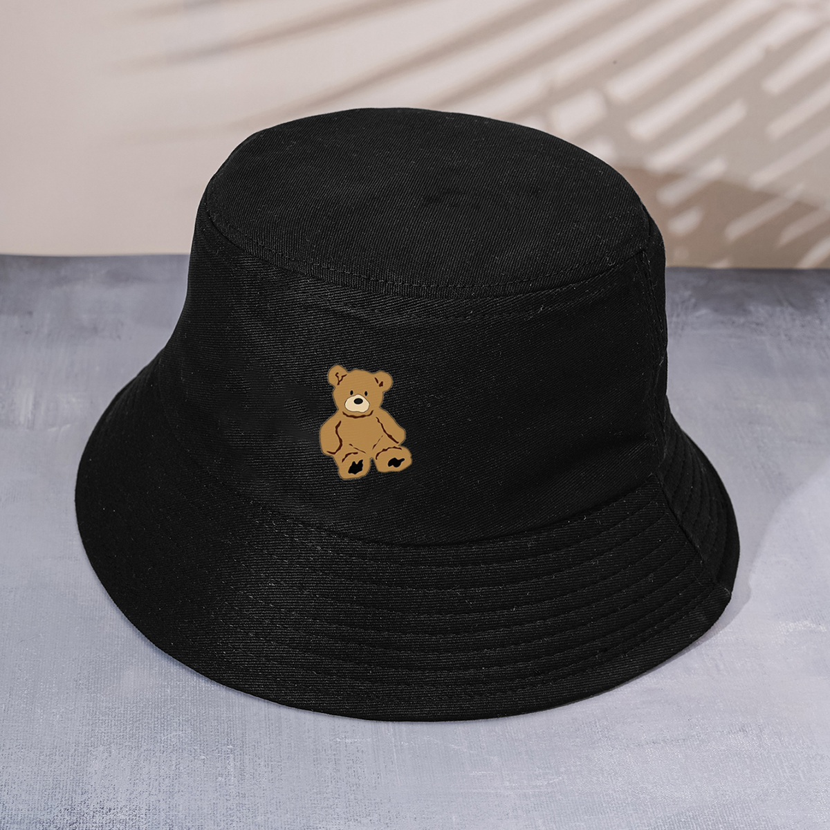 Unisex Simple Style Bear Wide Eaves Bucket Hat display picture 2