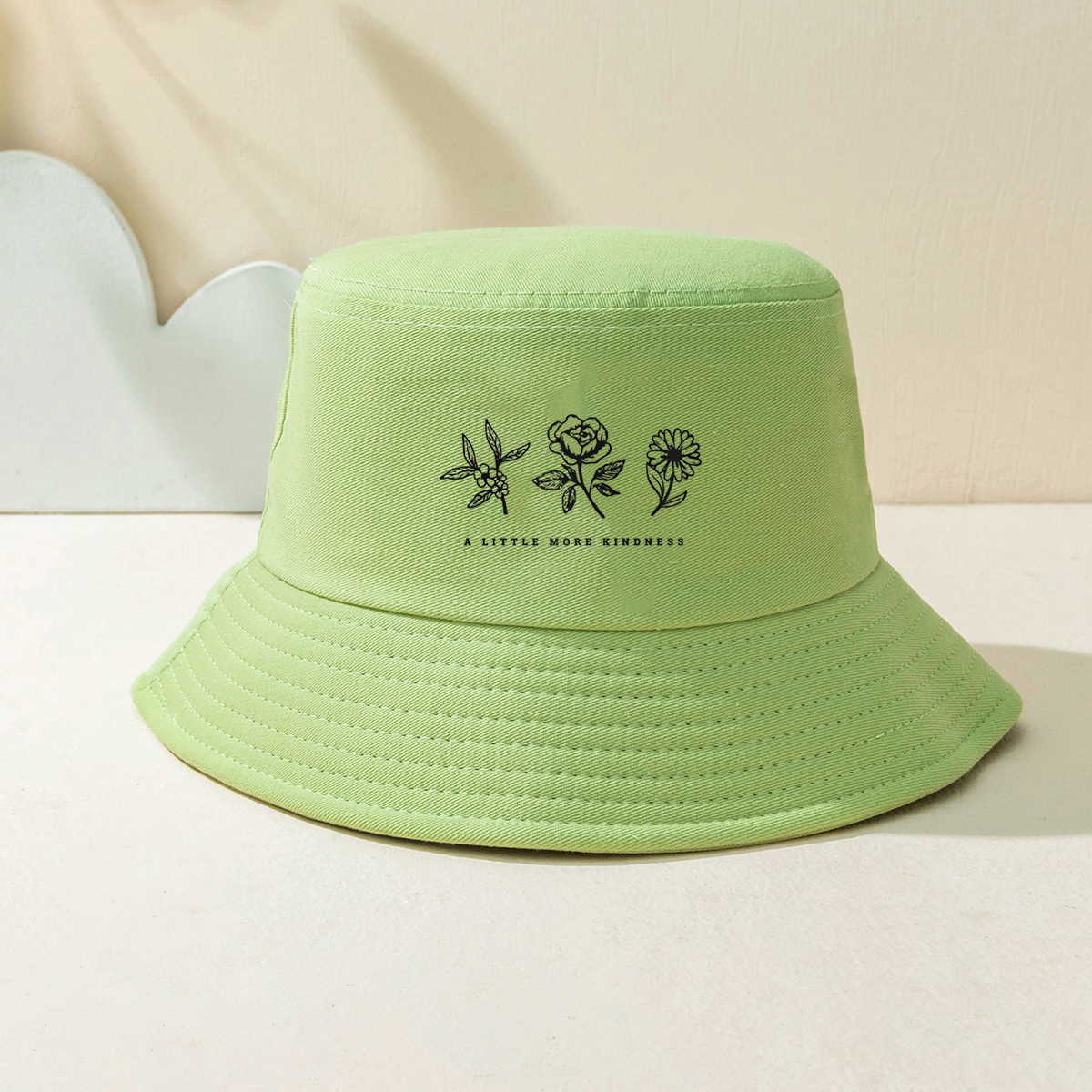 Women's Simple Style Flower Wide Eaves Bucket Hat display picture 12