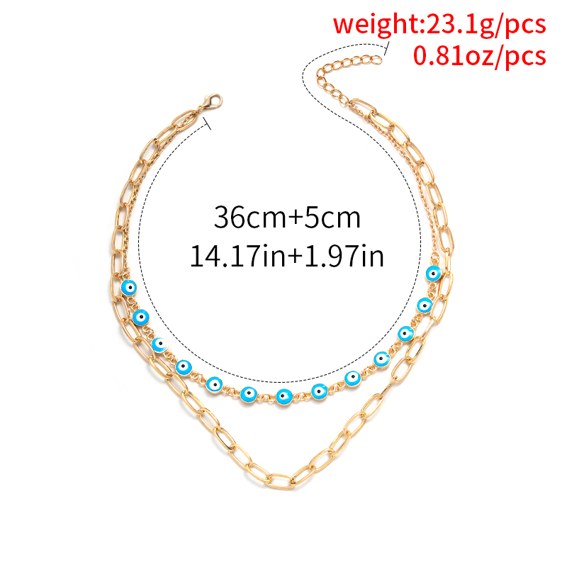 Fashion Eye Alloy Plating Necklace display picture 2