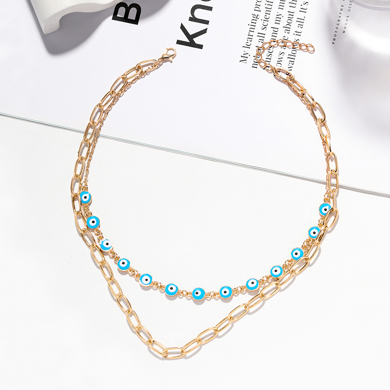 Fashion Eye Alloy Plating Necklace display picture 4