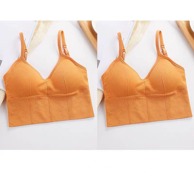 Solid Color Sports Bras Nylon Comfort Bra display picture 4