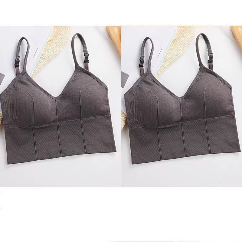 Solid Color Sports Bras Nylon Comfort Bra display picture 3