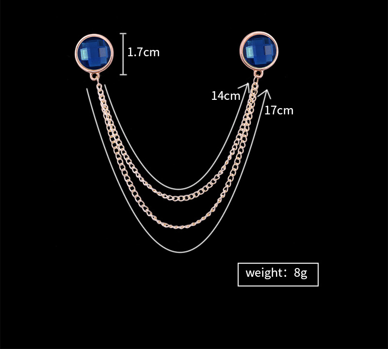 Fashion Round Alloy Chain Collar Pin display picture 1