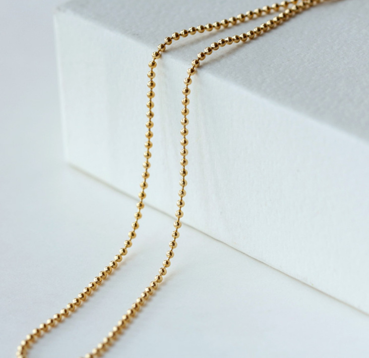 Einfache Stil Geometrische Titan Stahl Halskette Perlen Edelstahl Halsketten display picture 5