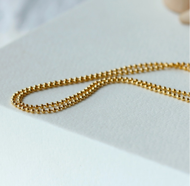 Einfache Stil Geometrische Titan Stahl Halskette Perlen Edelstahl Halsketten display picture 3