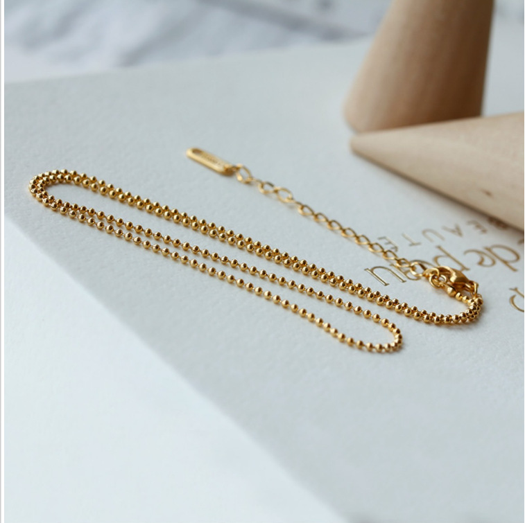 Einfache Stil Geometrische Titan Stahl Halskette Perlen Edelstahl Halsketten display picture 4