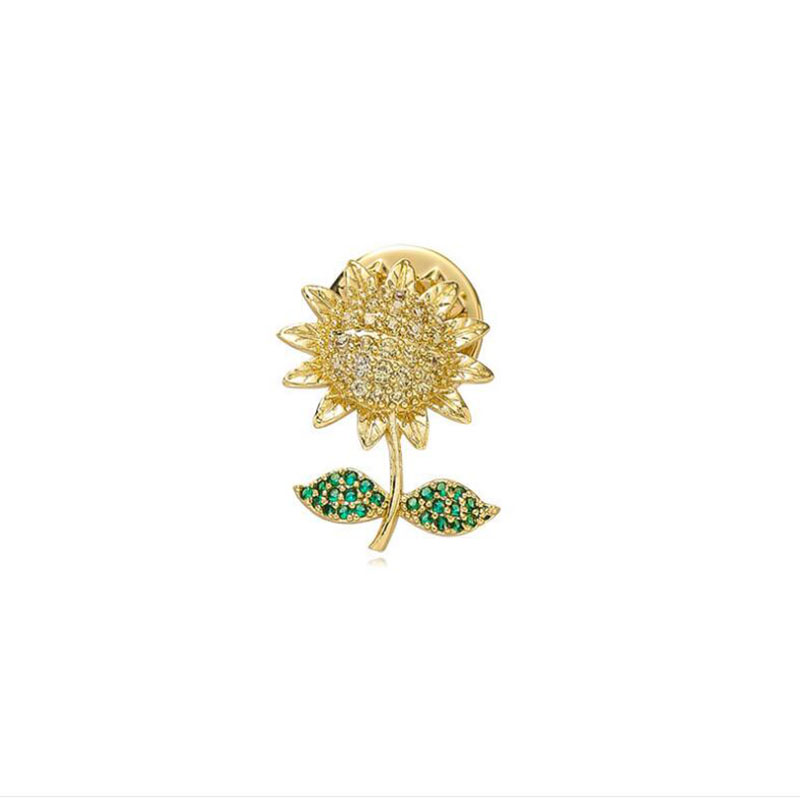 Fashion Flower Alloy Plating Rhinestone Brooches display picture 1