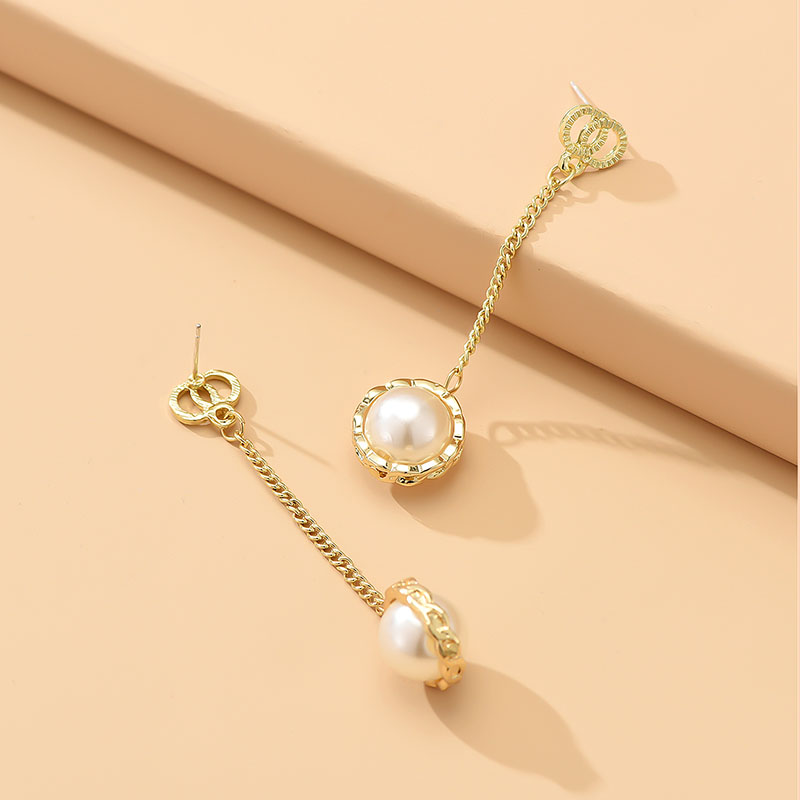 Style Simple Géométrique Alliage Placage Perles Artificielles Boucles D'oreilles 1 Paire display picture 4