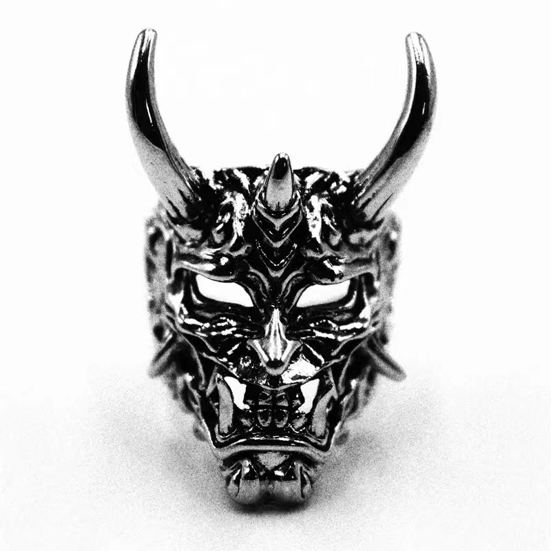 Punk Skull Alloy No Inlaid Rings display picture 2