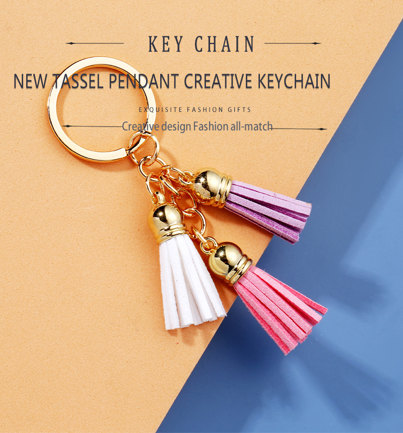 Simple Style Tassel Alloy Plating Keychain 1 Piece display picture 1
