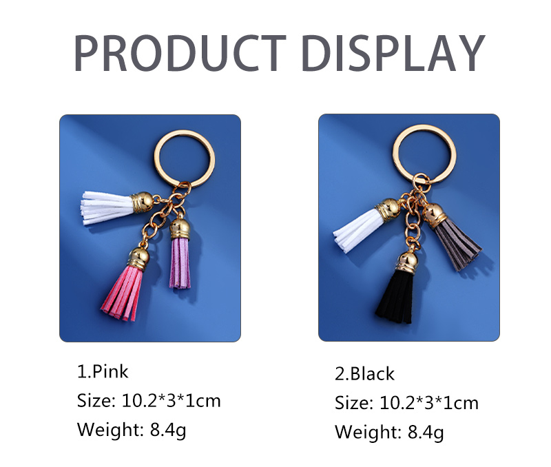 Simple Style Tassel Alloy Plating Keychain 1 Piece display picture 4