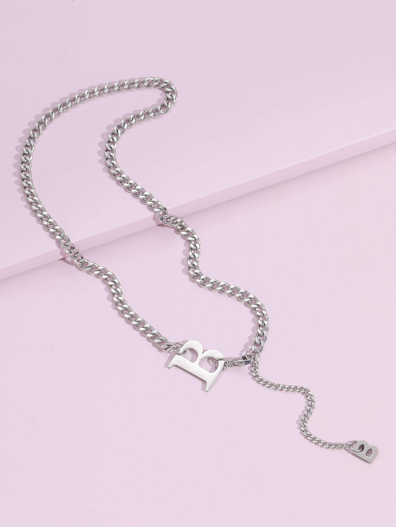 Punk Letter Stainless Steel Necklace Stainless Steel Necklaces display picture 2
