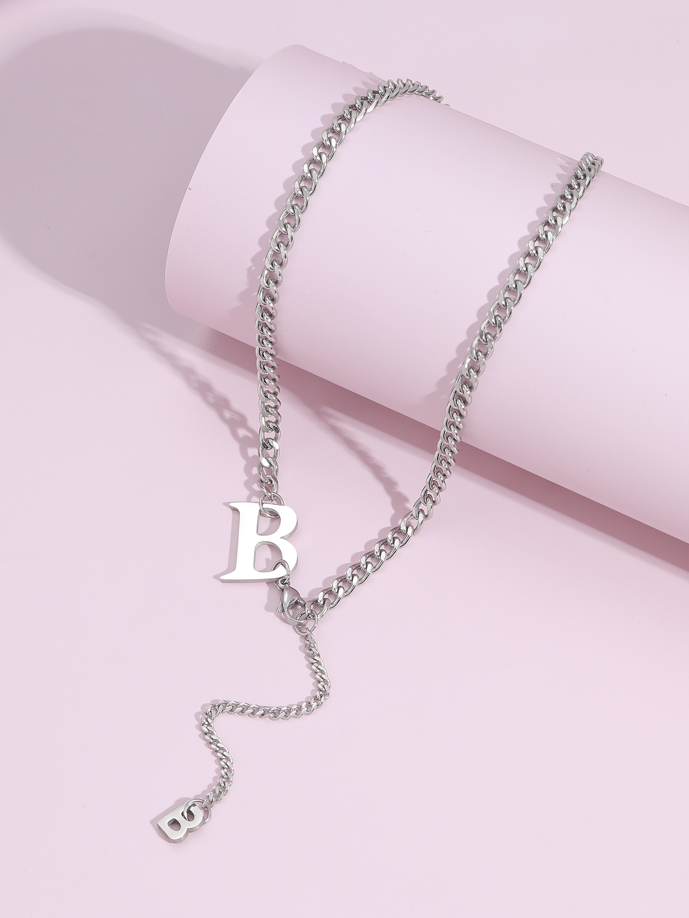 Punk Letter Stainless Steel Necklace Stainless Steel Necklaces display picture 3