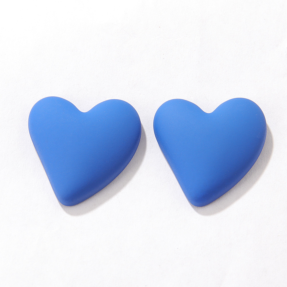 Sweet Heart Shape Arylic Ear Studs display picture 10