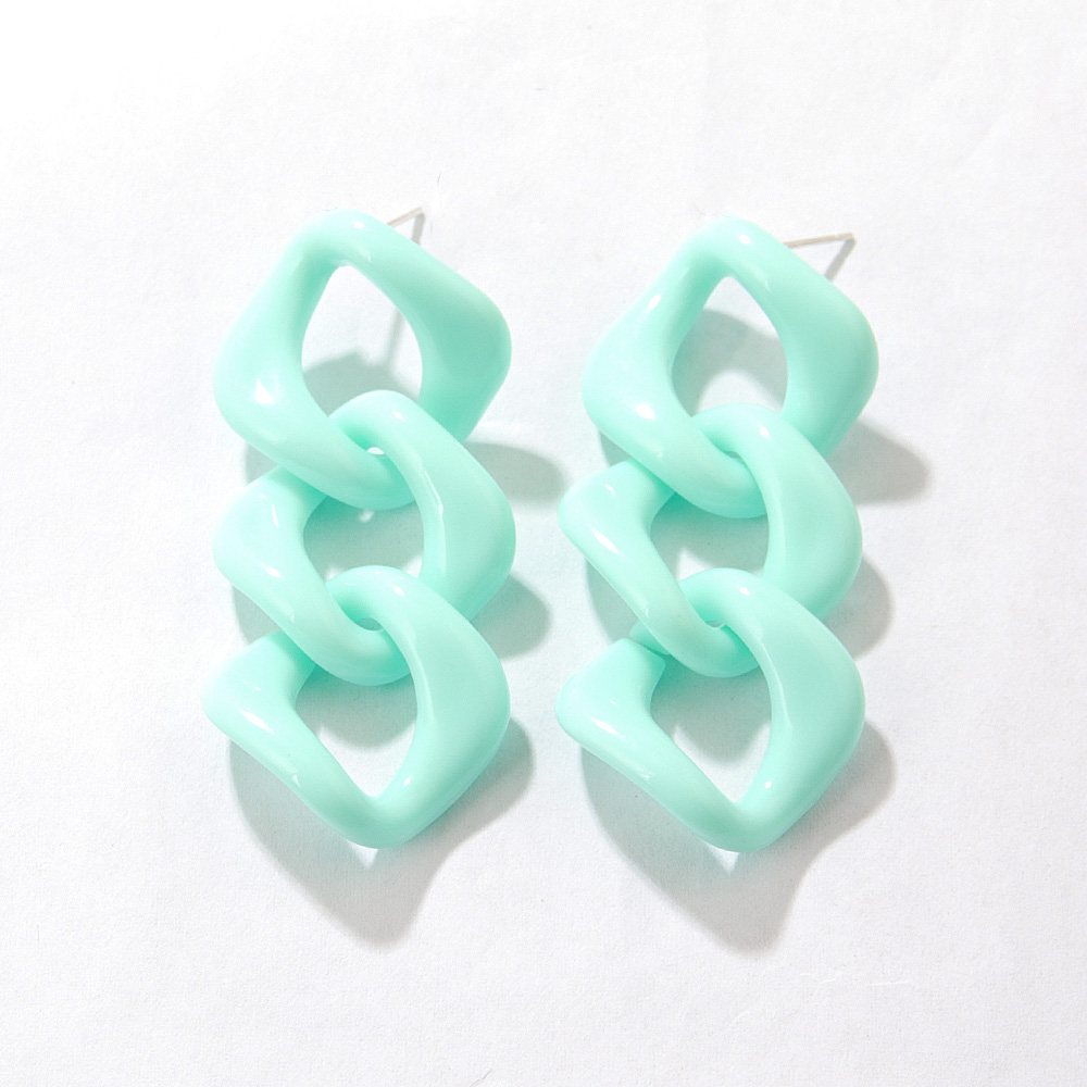 Fashion Solid Color Arylic Chain Drop Earrings display picture 8