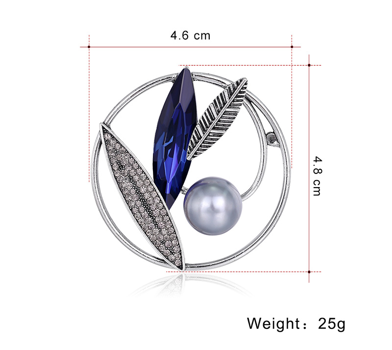 Fashion Geometric Alloy Inlay Artificial Pearls Rhinestone Brooches display picture 3