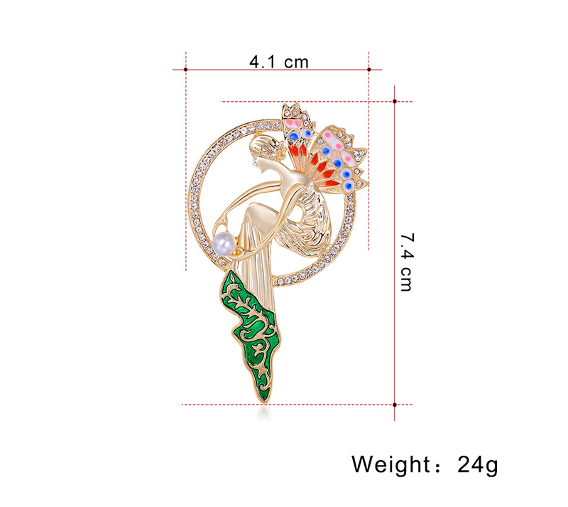 Fashion Human Alloy Inlay Rhinestones Pearl Brooches display picture 2