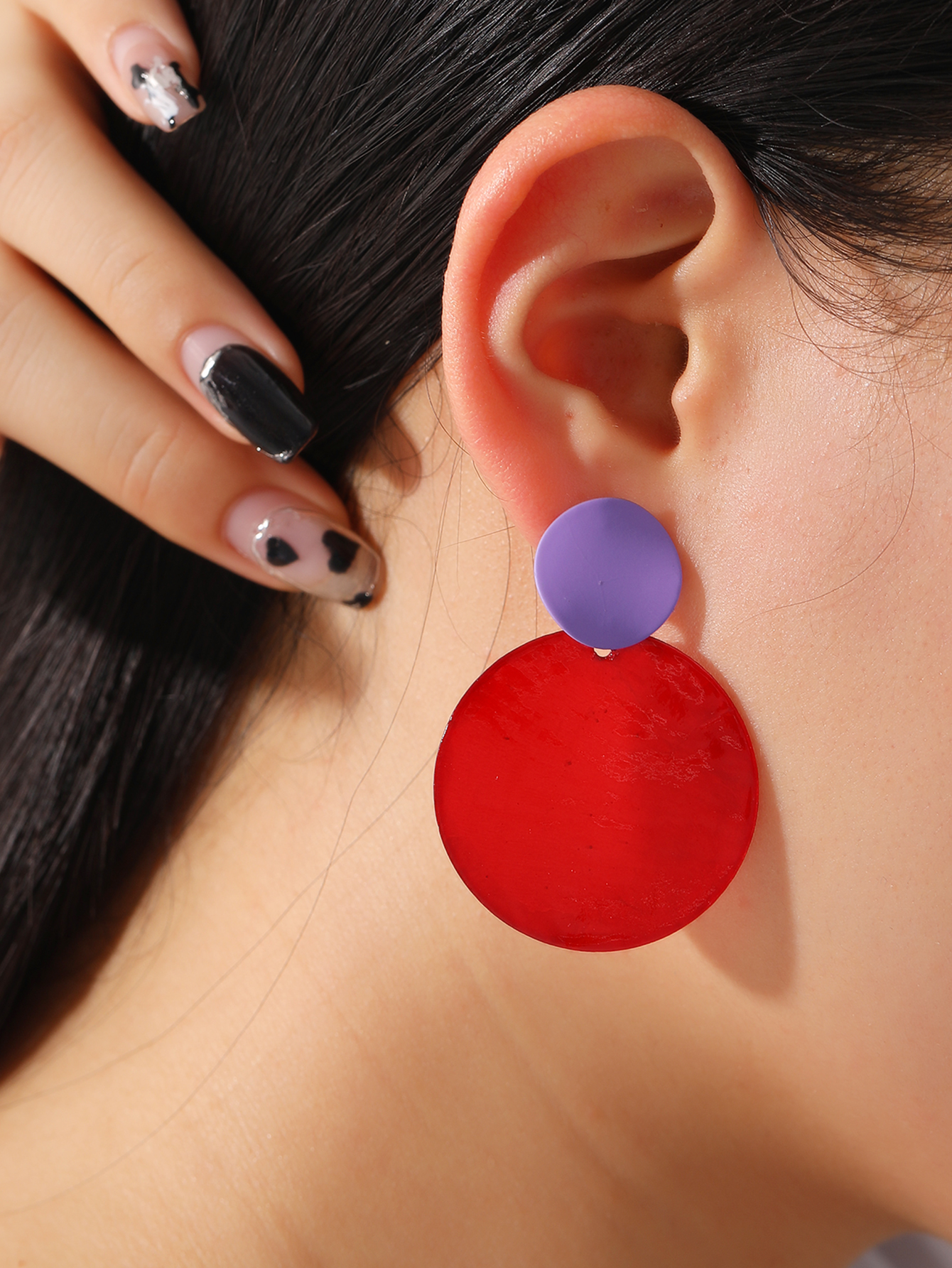 Fashion Round Alloy Drop Earrings display picture 10