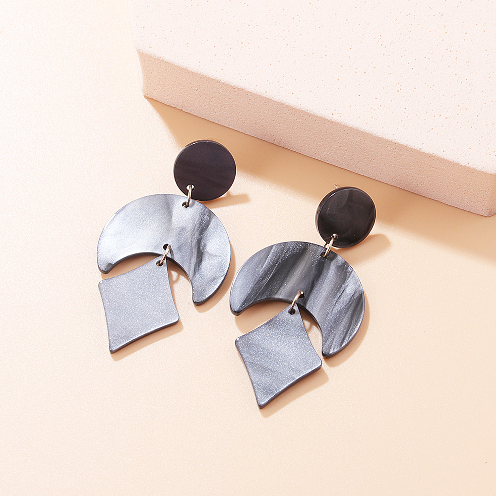 Fashion Geometric Arylic Slice Splicing Earrings display picture 5