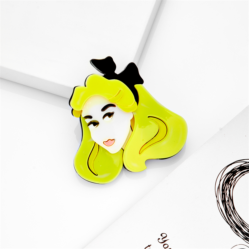 Cute Human Cartoon Arylic Patchwork Brooches display picture 16