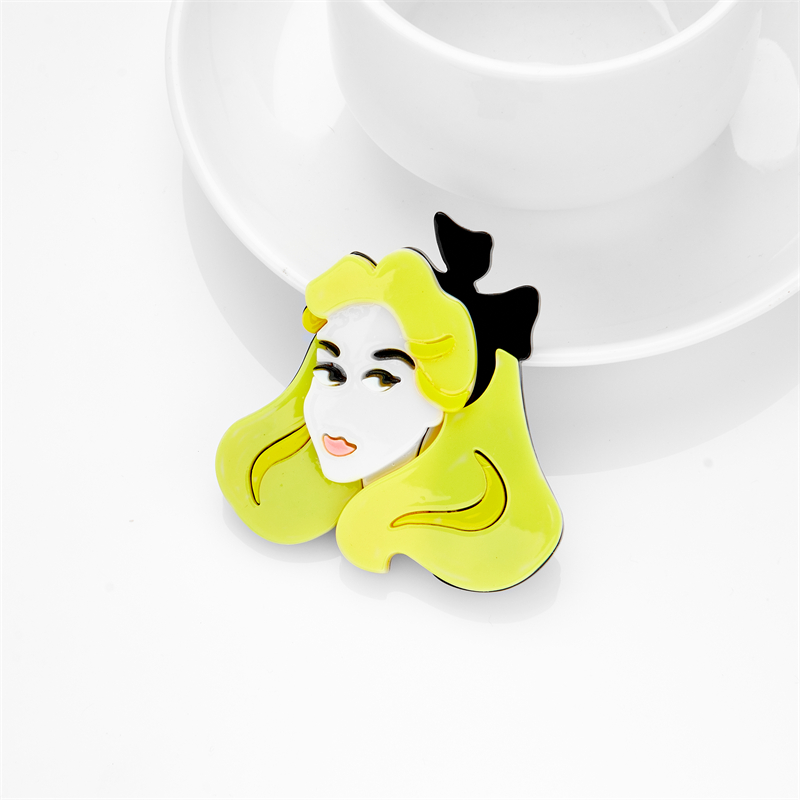 Cute Human Cartoon Arylic Patchwork Brooches display picture 19