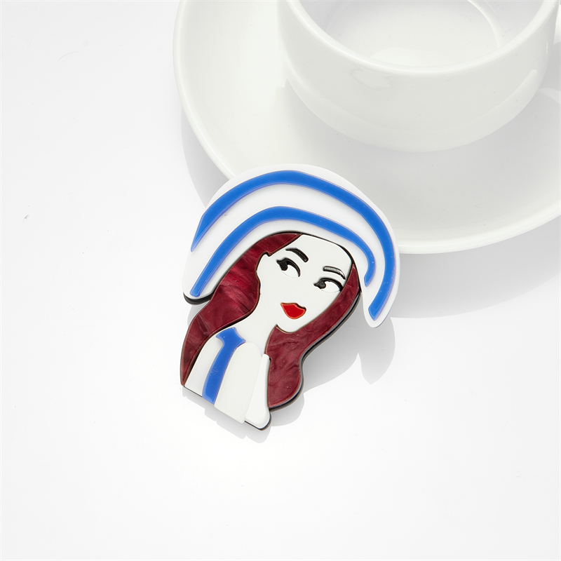 Cute Human Cartoon Arylic Patchwork Brooches display picture 26