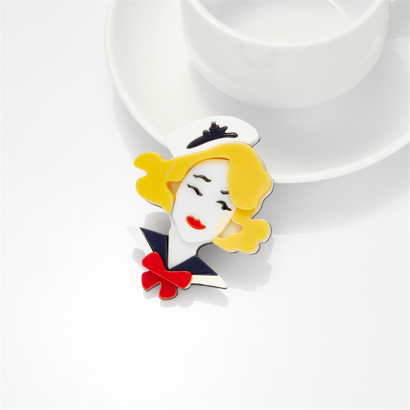 Cute Human Cartoon Arylic Patchwork Brooches display picture 38