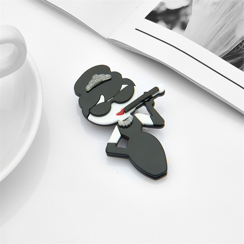 Cute Human Cartoon Arylic Patchwork Brooches display picture 44