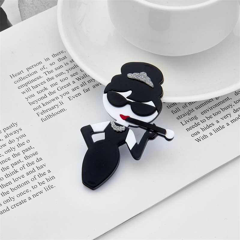 Cute Human Cartoon Arylic Patchwork Brooches display picture 45