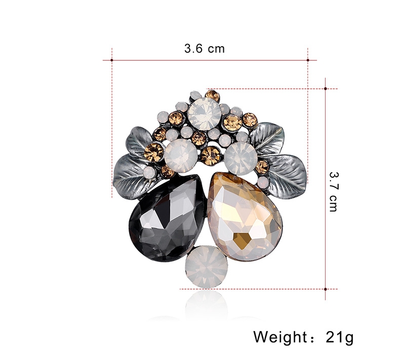 Alloy Rhinestone Glass Brooches display picture 1