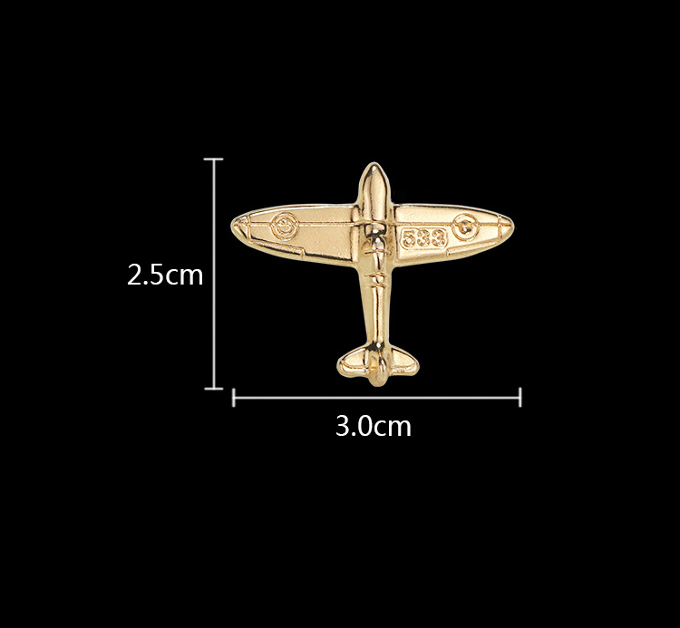 Novelty Fashion British Style Airplane Zinc Plating Unisex Brooches Collar Pin display picture 1