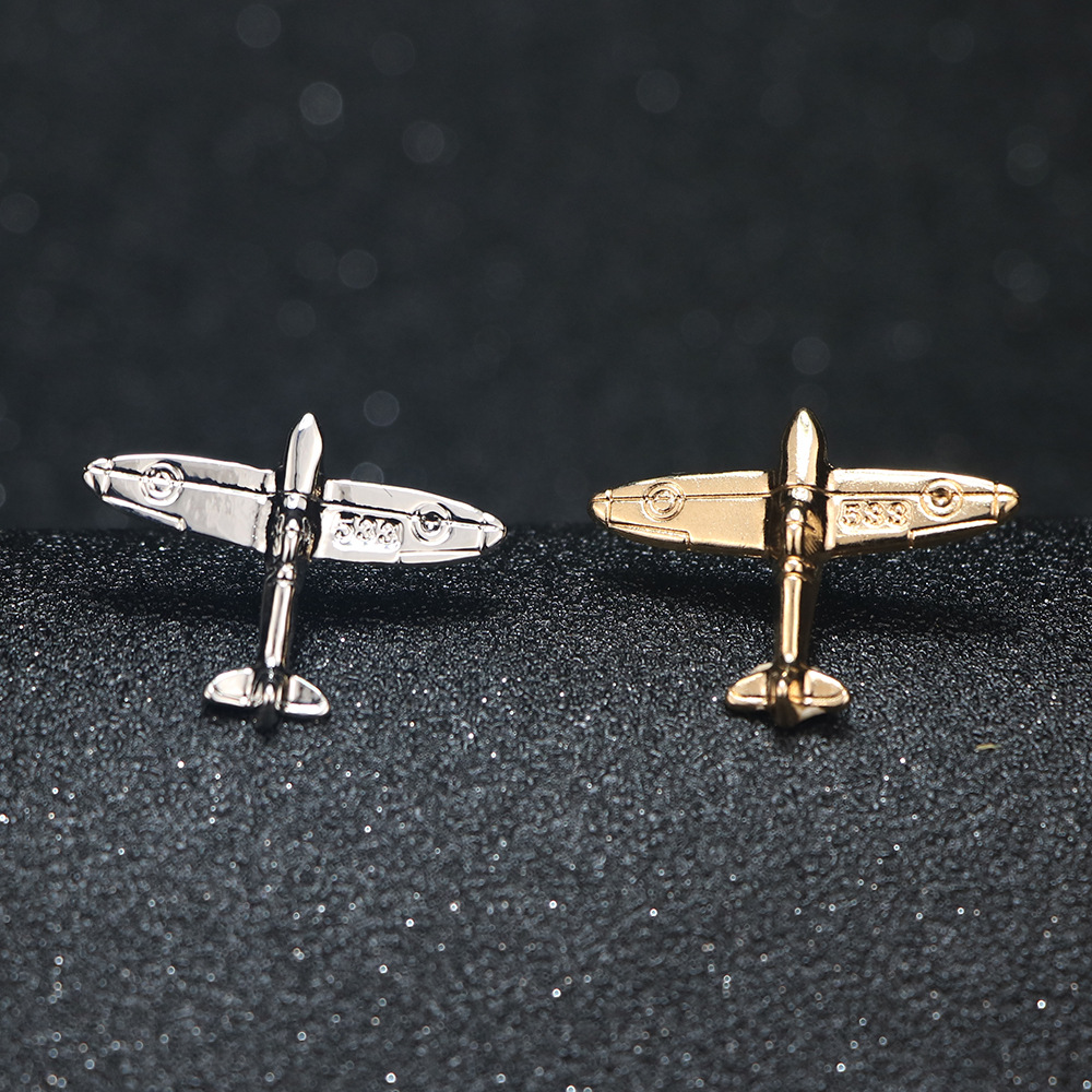 Novelty Fashion British Style Airplane Zinc Plating Unisex Brooches Collar Pin display picture 5